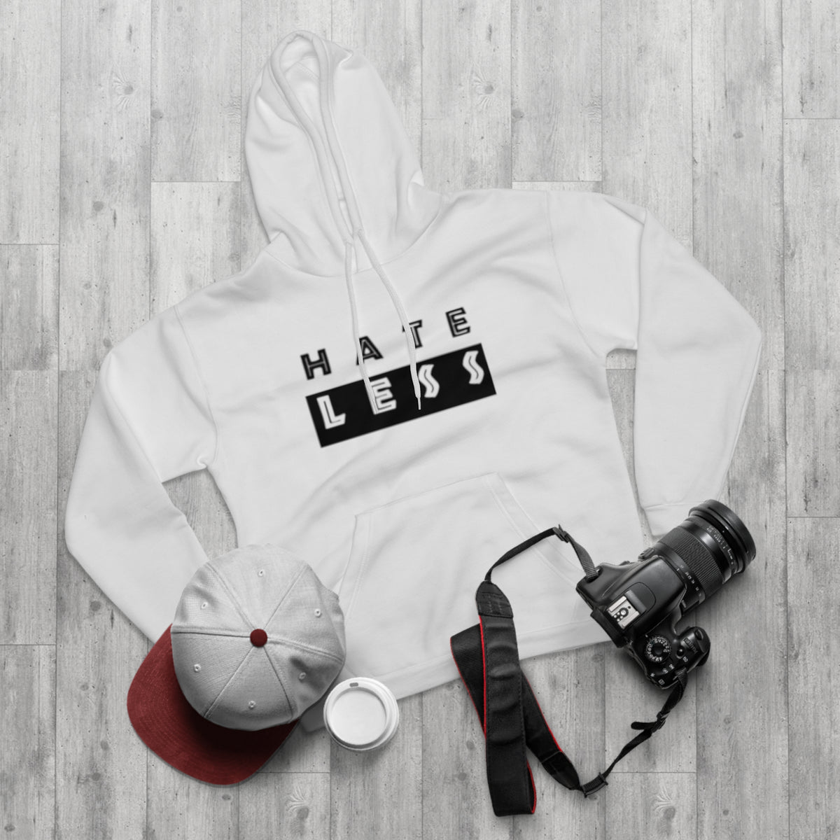 Hate Less Unisex Pullover Hoodie - Positive Vibes for Everyday Wear
