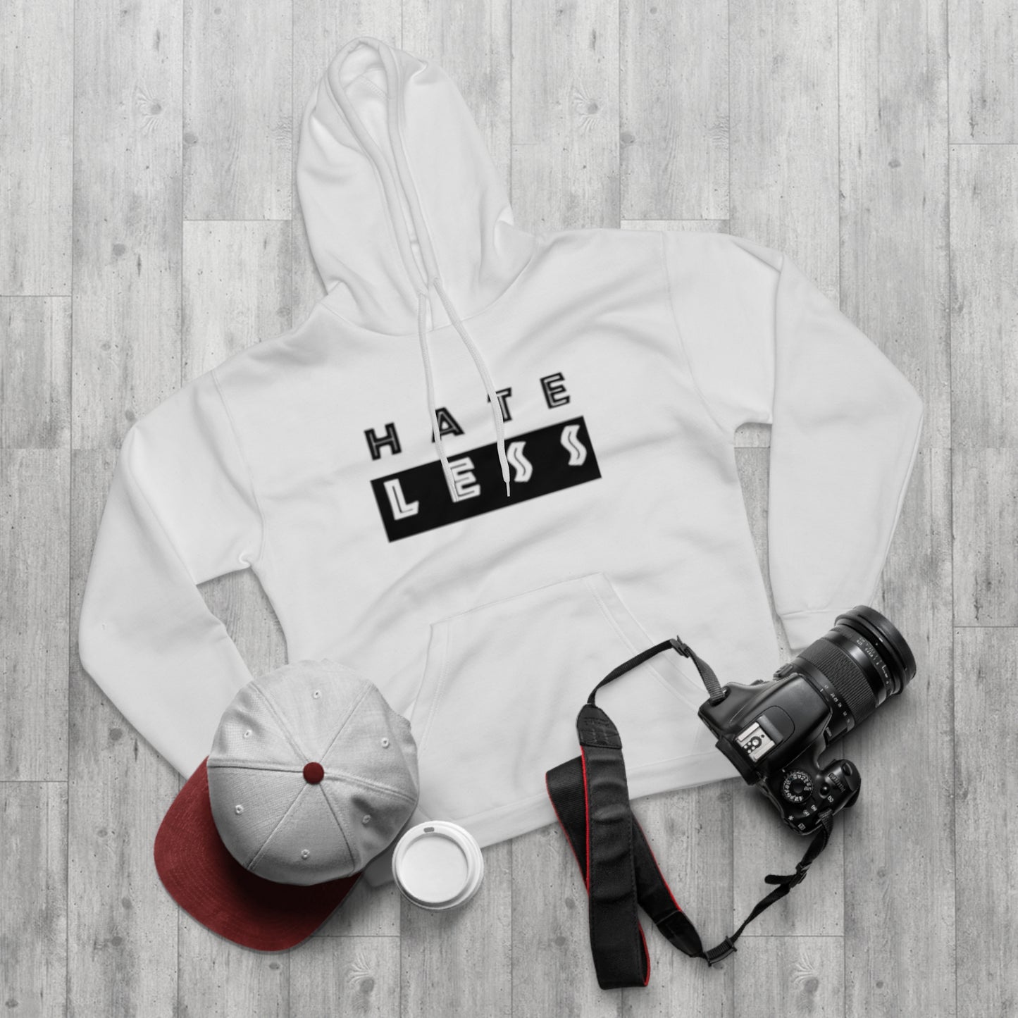 Hate Less Unisex Pullover Hoodie - Positive Vibes for Everyday Wear
