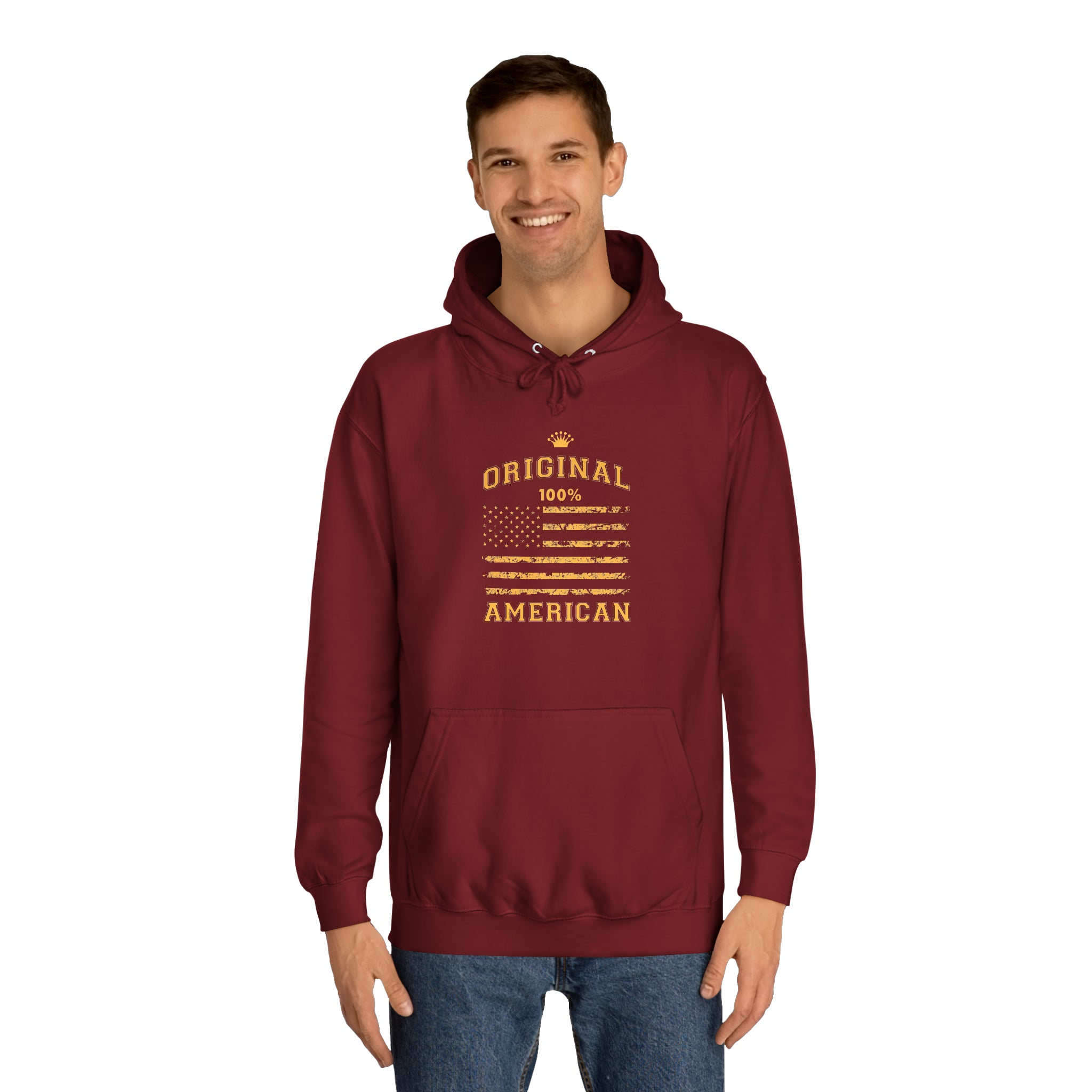 Sweat à capuche unisexe original 100% américain 