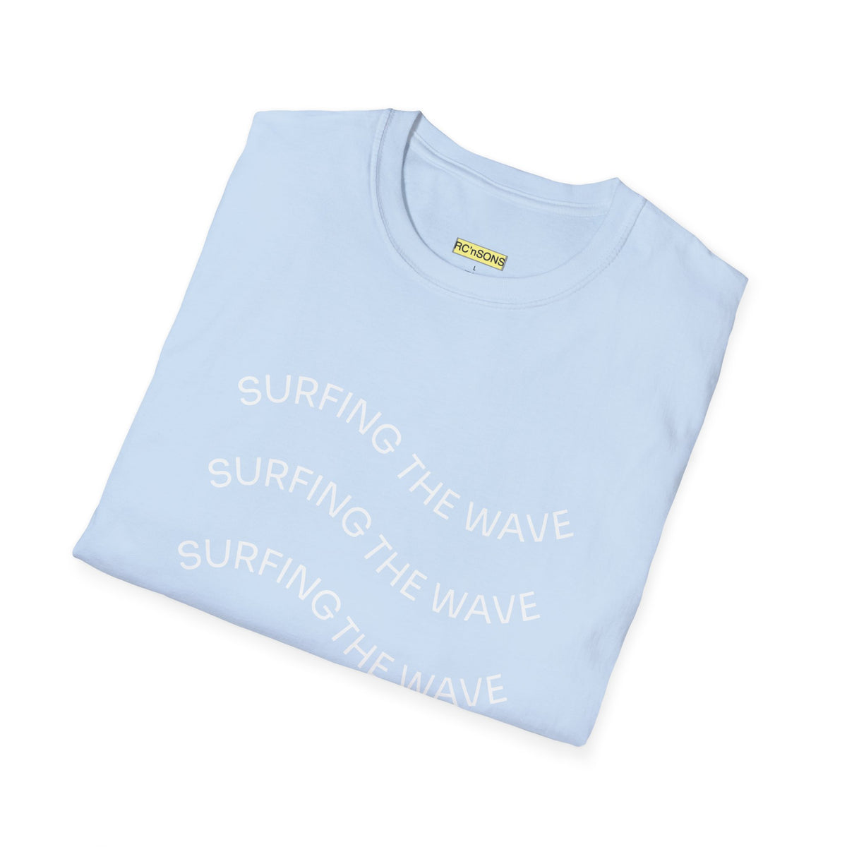 Surfing the Wave Unisex Softstyle T-Shirt, Beachwear, Summer Apparel, Gift for Surfers, Casual Tee, Surfing Theme Shirt