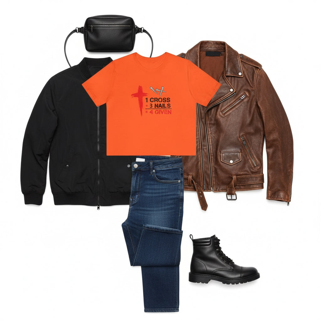 1 Cross +3 Nails =Four Unisex Tee - RC’nSONS