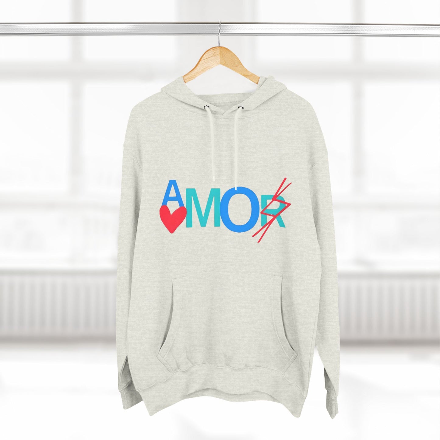 Amor Three-Panel Fleece Hoodie