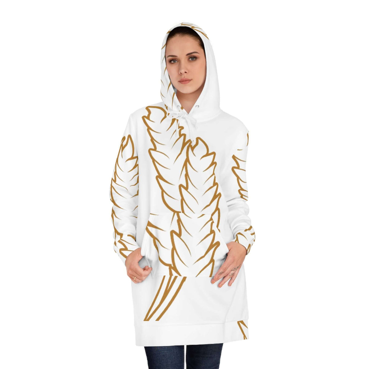 Rcnsons Women's ‚Goldfedder’ Hoodie Dress (AOP)