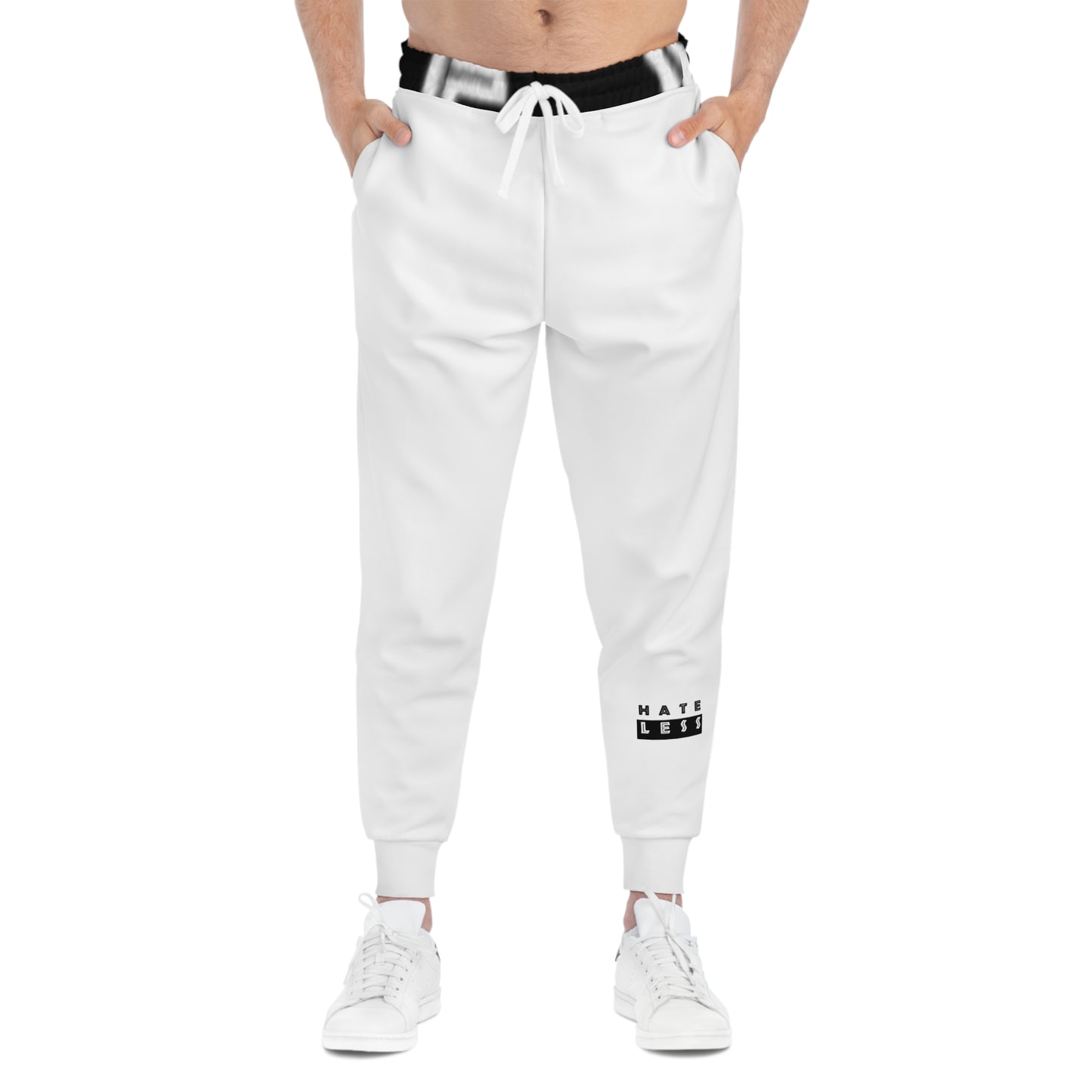Motivational Athletic Joggers with 'HATE LESS' Print
