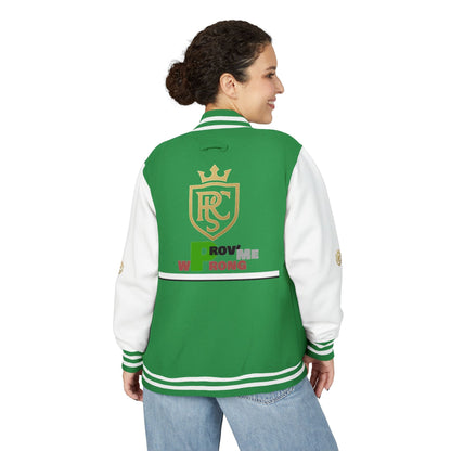 Unisex Heavyweight Letterman Jacket, Stylish Varsity Jacket, Casual Wear, Gift for Him/Her, Sports Team Apparel, College Spirit Gear Printify