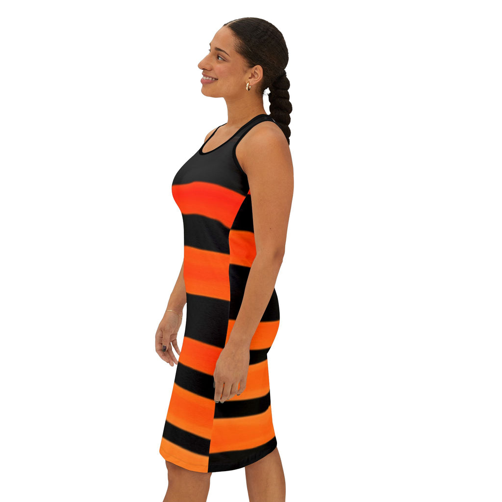 Vibrant Striped Women's Racerback Dress - Perfect for Summer and Festivals