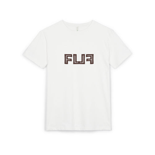 Stylisches Unisex Wildleder-T-Shirt mit auffälliger „FLU“-Grafik | Freizeitkleidung, Geschenkidee, Streetwear, Alltagskomfort, Fashion-Statement