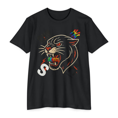 Urban Graffiti Panther T-Shirt | Cool Graphic Tee, Streetwear, Unisex Fashion, Casual Wear, Graphic T-shirt Printify