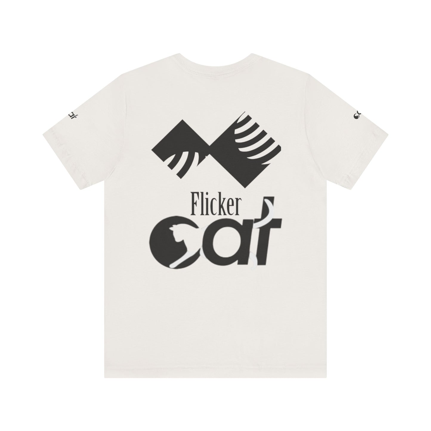 Flicker Cat Graphic Tee - Unisex Jersey Short Sleeve T-Shirt for Cat Lovers