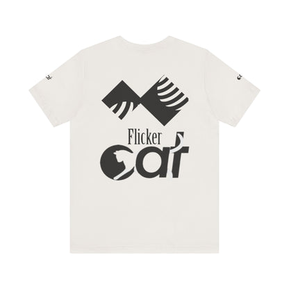 Flicker Cat Graphic Tee - Unisex Jersey Short Sleeve T-Shirt for Cat Lovers