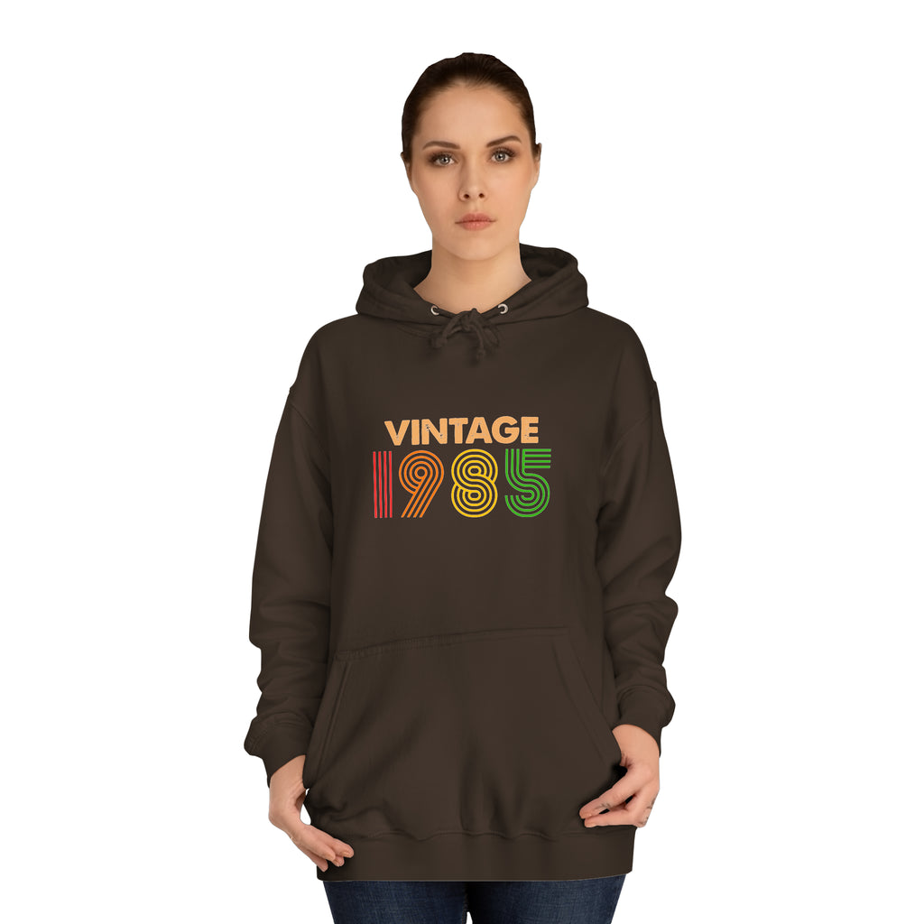 Sweat à capuche unisexe vintage 1985 