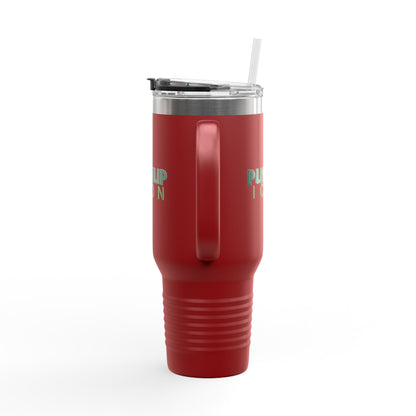 Inspirational Insulated Travel Mug - 40oz with Pushup Icon Design