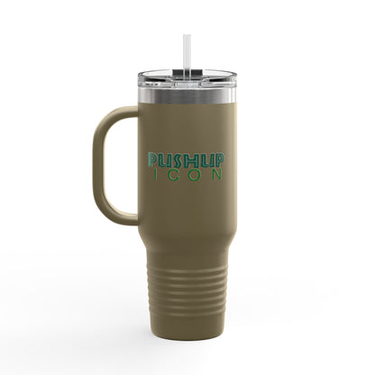 Inspirational Insulated Travel Mug - 40oz with Pushup Icon Design