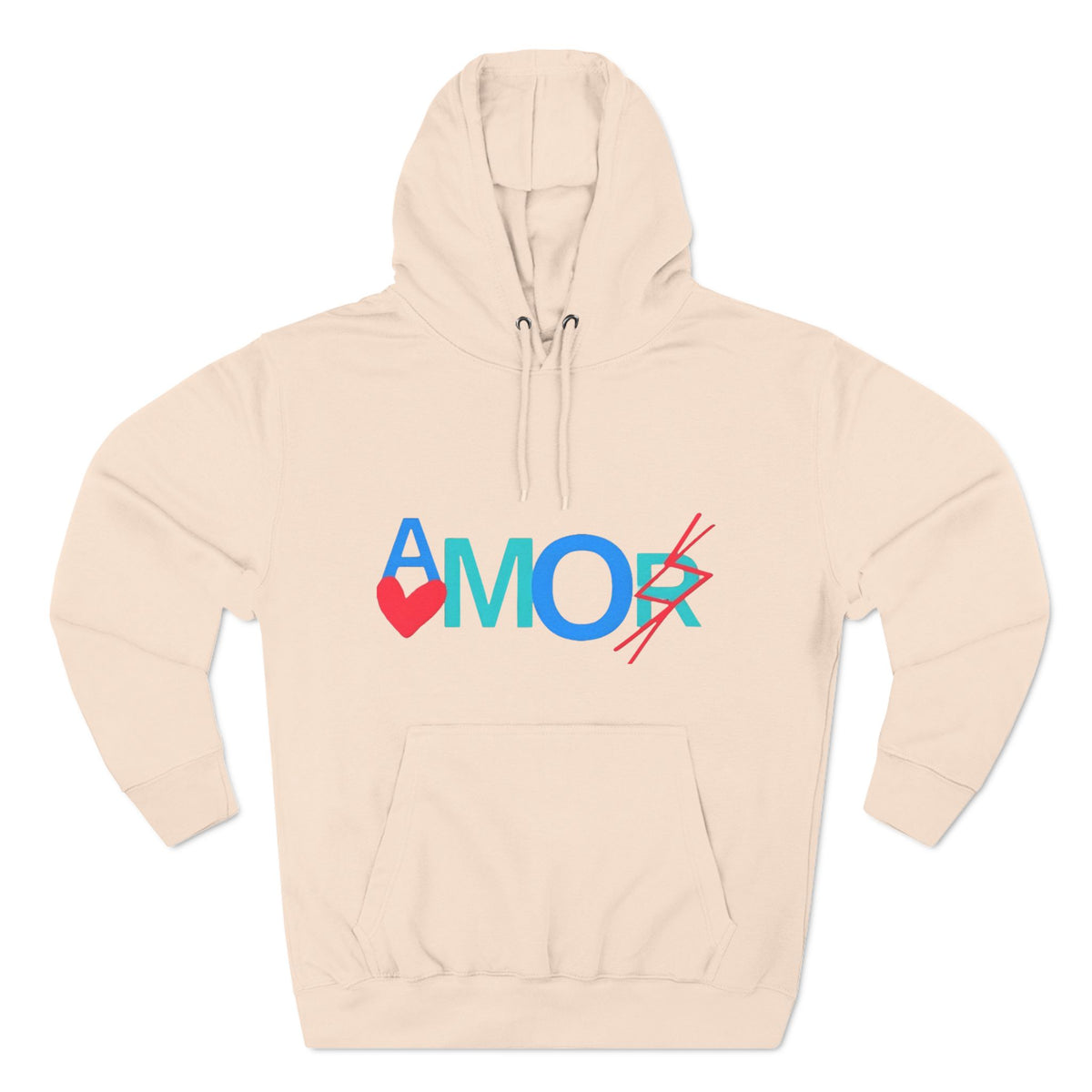 Amor Three-Panel Fleece Hoodie