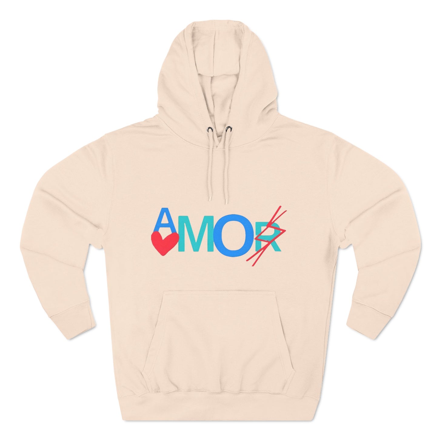 Amor Three-Panel Fleece Hoodie
