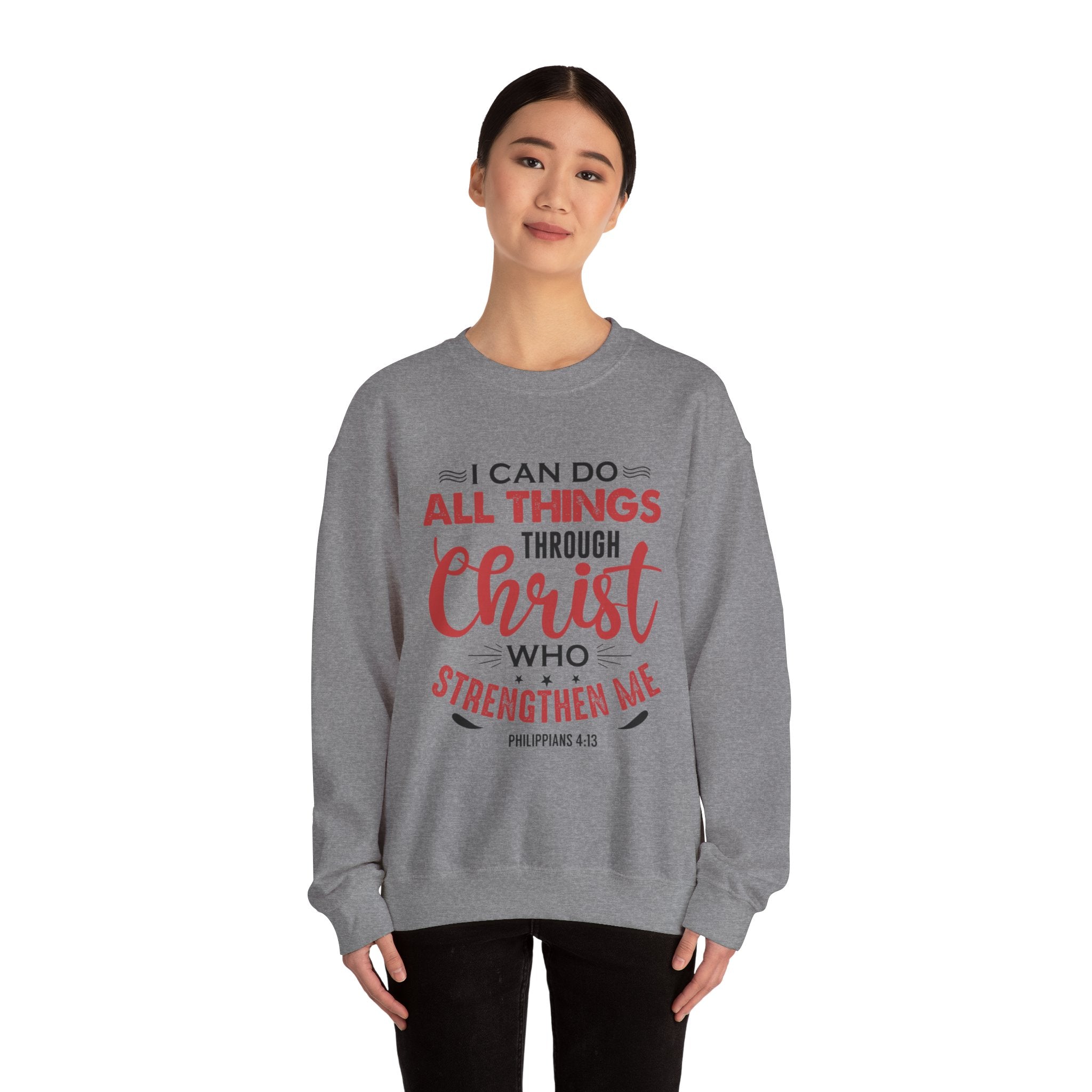 Je peux tout faire à travers le Christ Sweat-shirt unisexe 