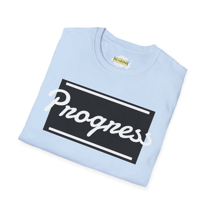 Motivational Unisex Softstyle T-Shirt | Progress Tee, Gift for Teens, Casual Wear, Workout Shirt, Inspirational Apparel Printify