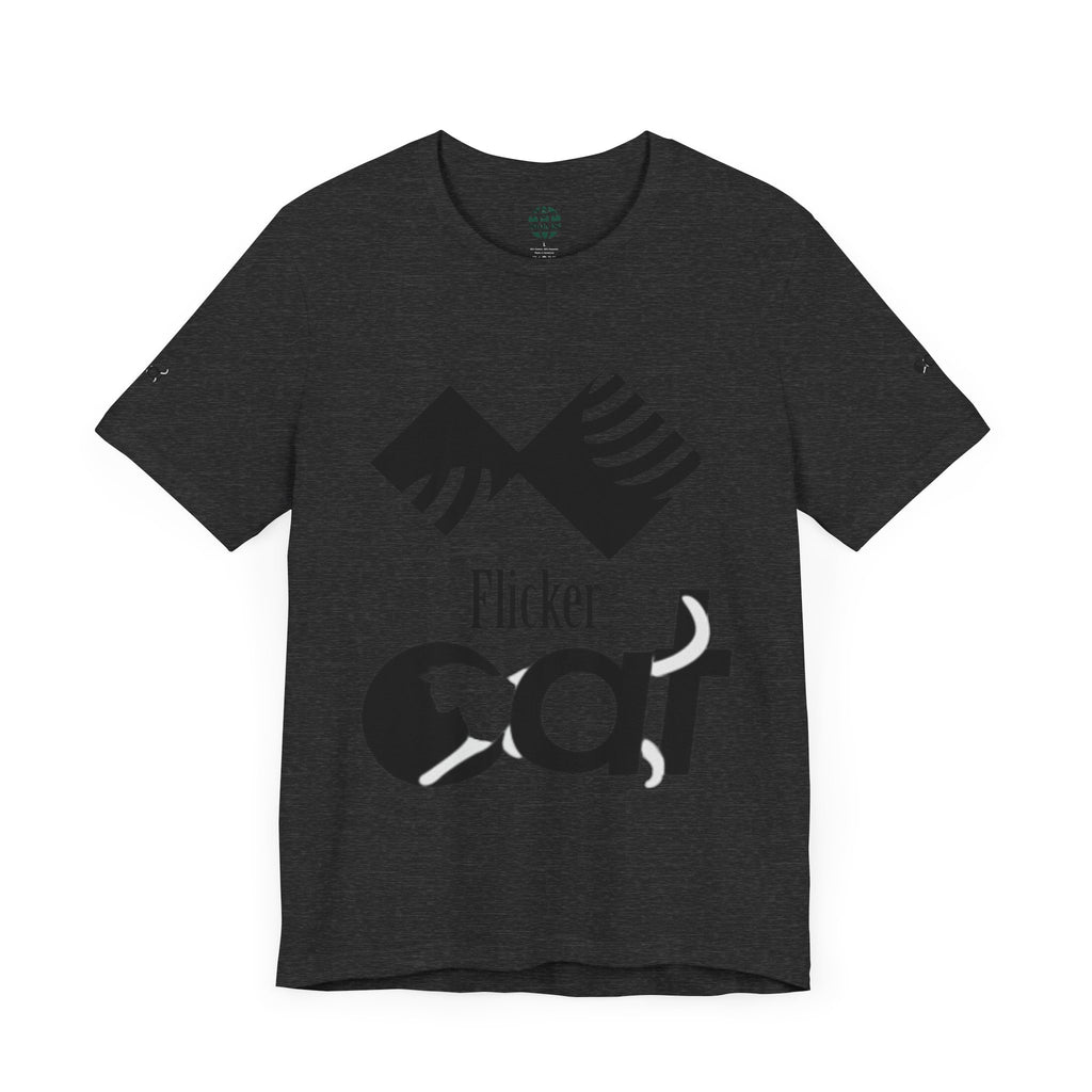 Flicker Cat Graphic Tee - Unisex Jersey Short Sleeve T-Shirt for Cat Lovers