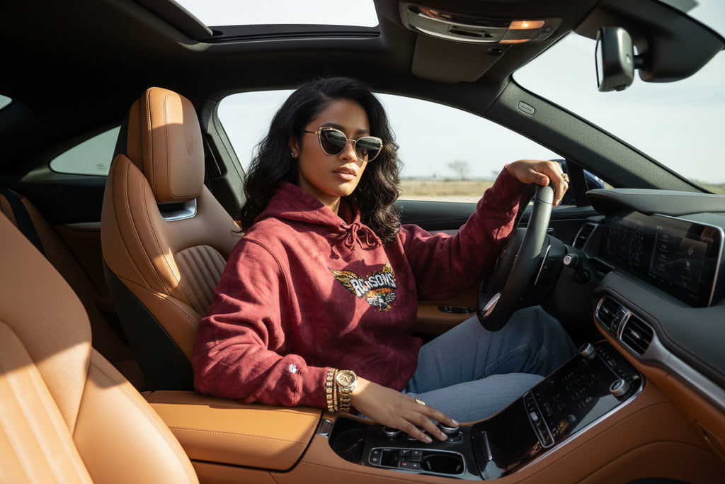 Tie-Dye Embroidered Hoodie — Roosters Wing Logo