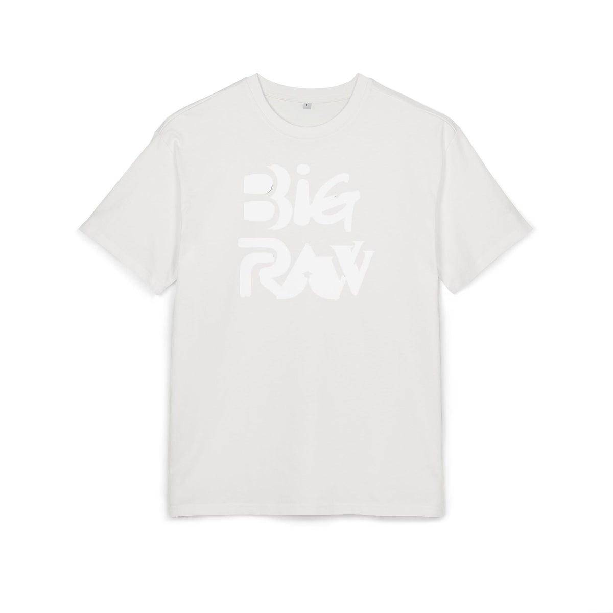 Oversize Tee Big Raw Print Unisex Heavy T-Shirt Printify