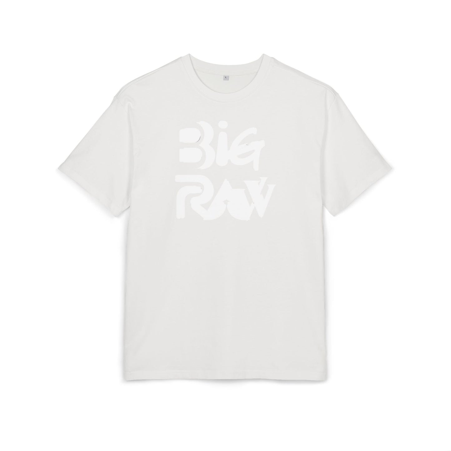 Oversize Tee Big Raw Print Unisex Heavy T-Shirt Printify