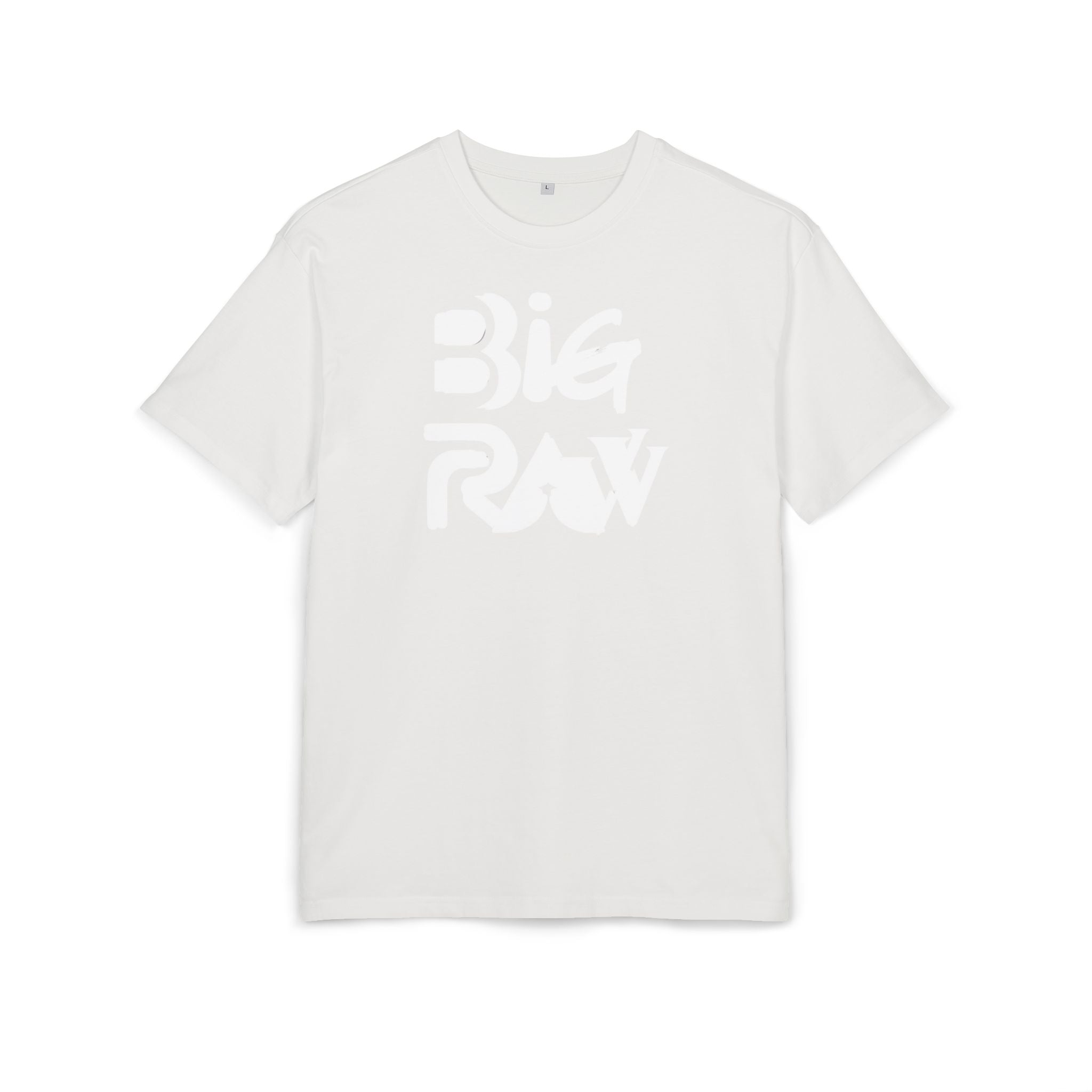 Oversize Tee Big Raw Print Unisex Heavy T-Shirt Printify