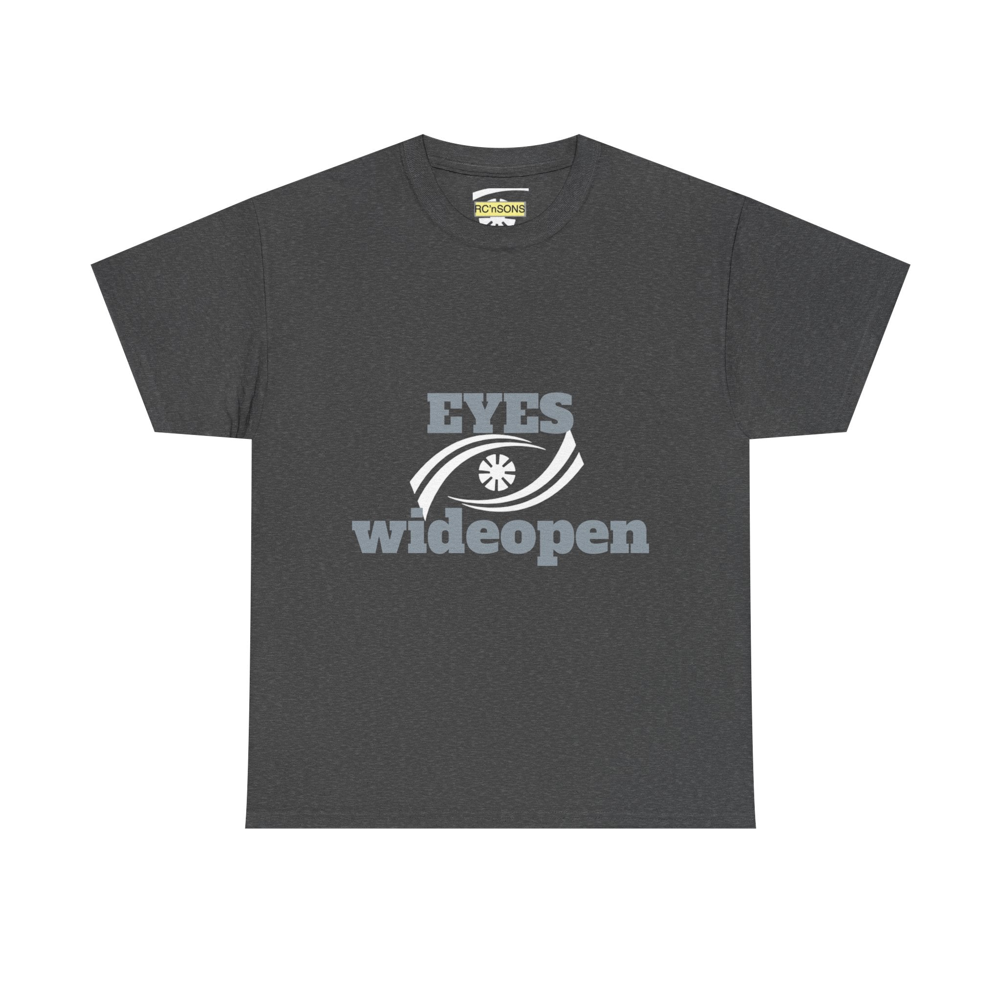 Eyes Wide Open Unisex Heavy Cotton Tee | Everyday Wear, Gift for Dreamers, Casual Shirt, Inspirational Apparel, Unisex T-Shirt Printify