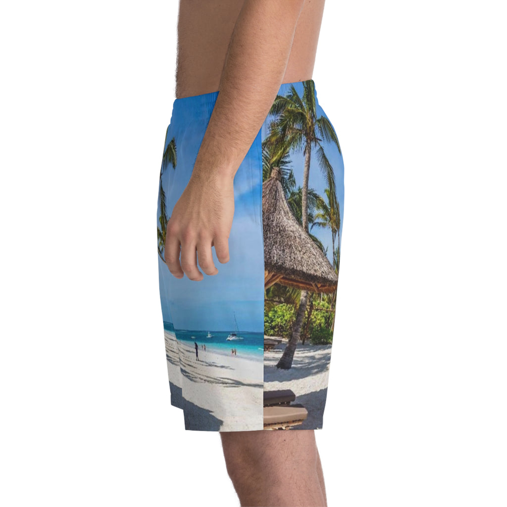 Men's Elastic Beach Shorts (AOP)