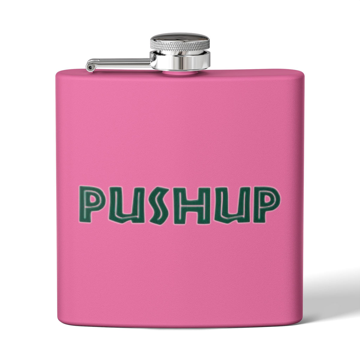 Personalized 6oz Stainless Steel Flask - Pushup Design