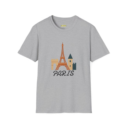 Paris Eiffel Tower Unisex T-Shirt, Travel Shirt, Vacation Tee, Parisian Style Apparel, Souvenir Clothing Printify