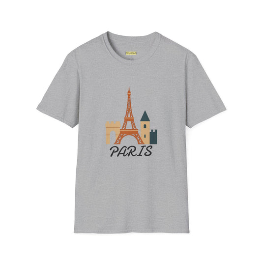 Paris Eiffel Tower Unisex T-Shirt, Travel Shirt, Vacation Tee, Parisian Style Apparel, Souvenir Clothing Printify