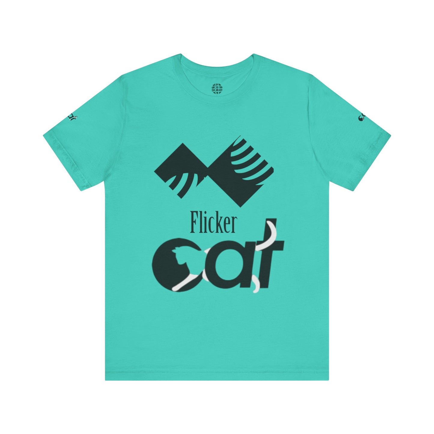 Flicker Cat Graphic Tee - Unisex Jersey Short Sleeve T-Shirt for Cat Lovers