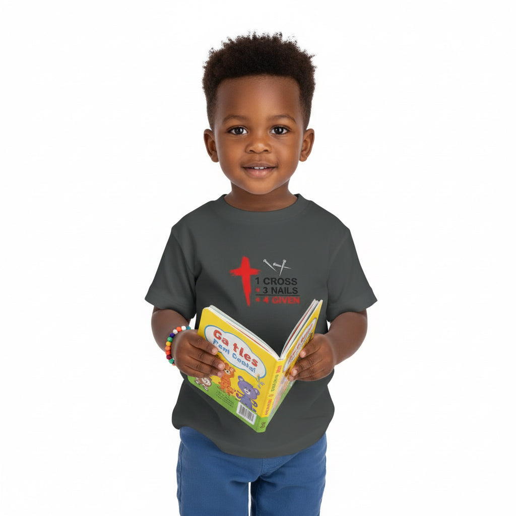 1Cross 3Nails 4Given Toddler Tee Printify
