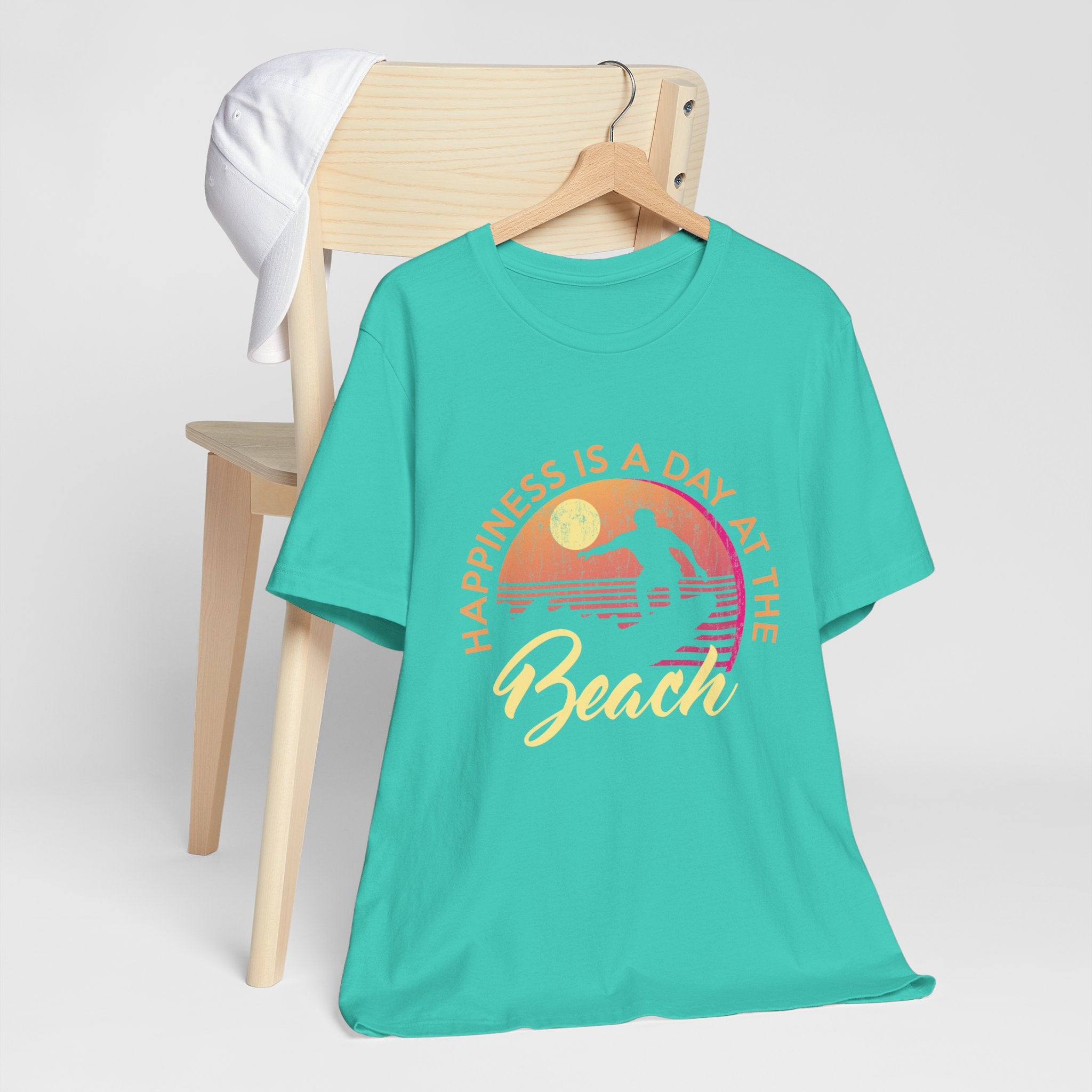 Le bonheur est une journée à la plage Tee unisexe 