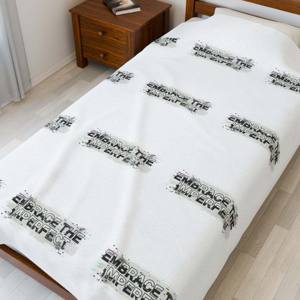 Embrace the Imperfect Blanket | Analog Error glitch art, VHS static throw