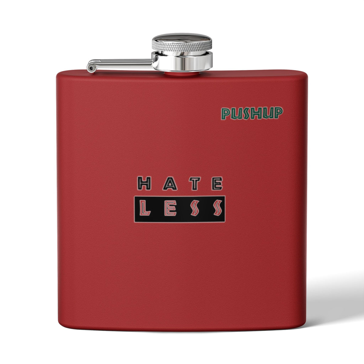 HATE LESS Stainless Steel Flask | 6oz Eco-Friendly Drinkware for Outdoors & Gifts