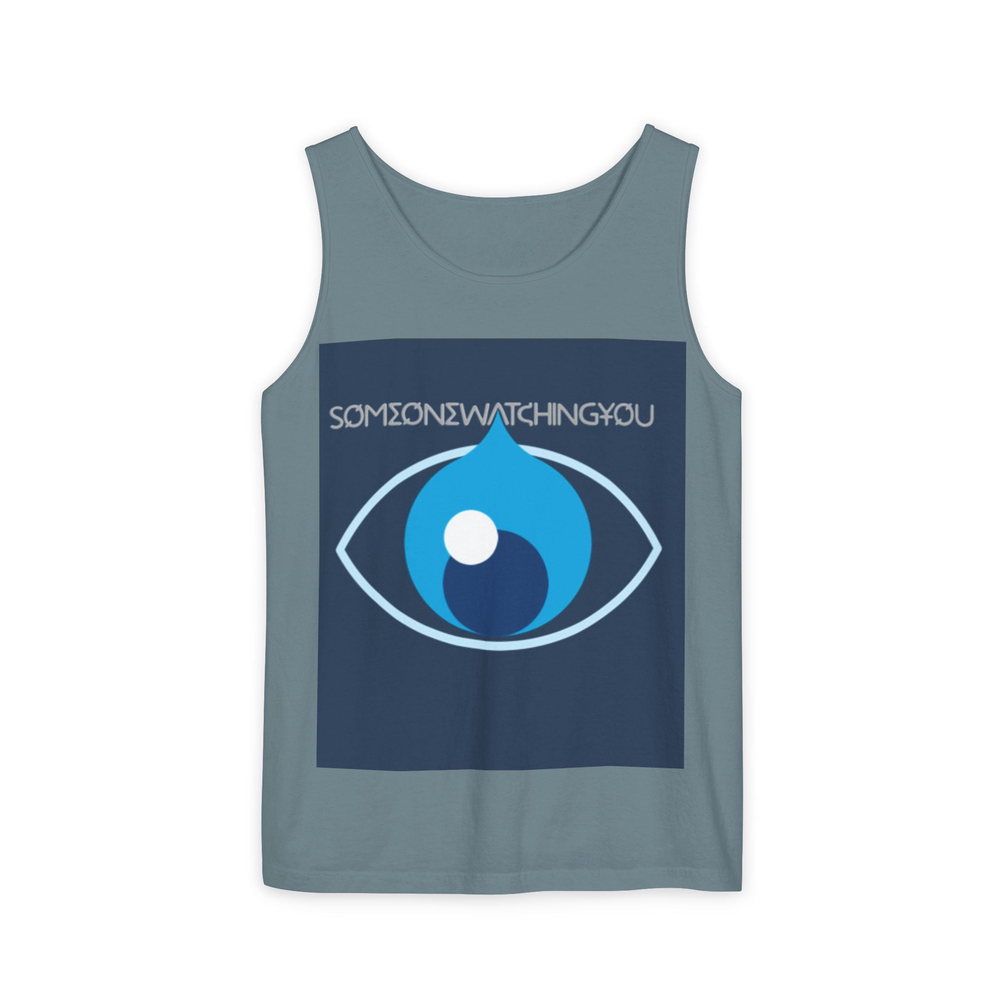 Tank Top Watching You Unisex Garment-Dyed