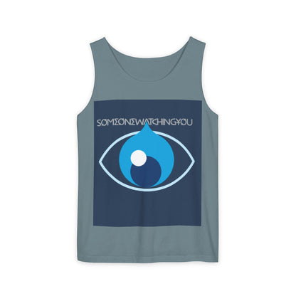 Tank Top Watching You Unisex Garment-Dyed