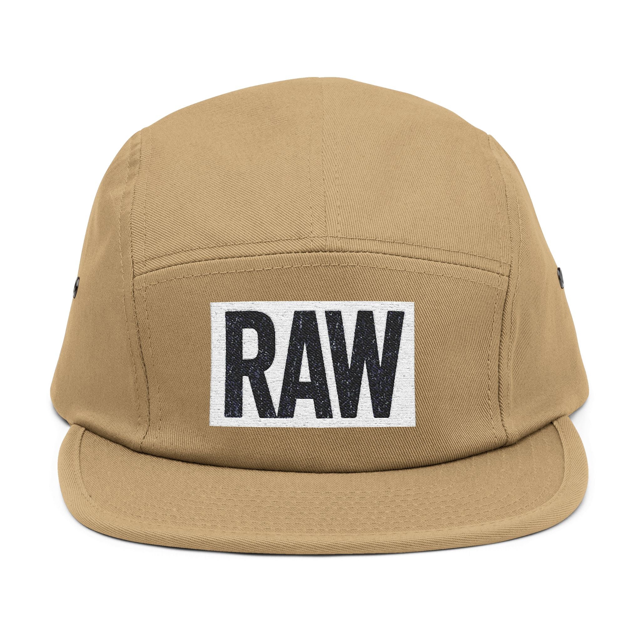 Stylish 5 Panel Cap | Embroidered RAW Hat, Trendy Streetwear, Gift for Him, Outdoor Cap, Summer Accessory Printify