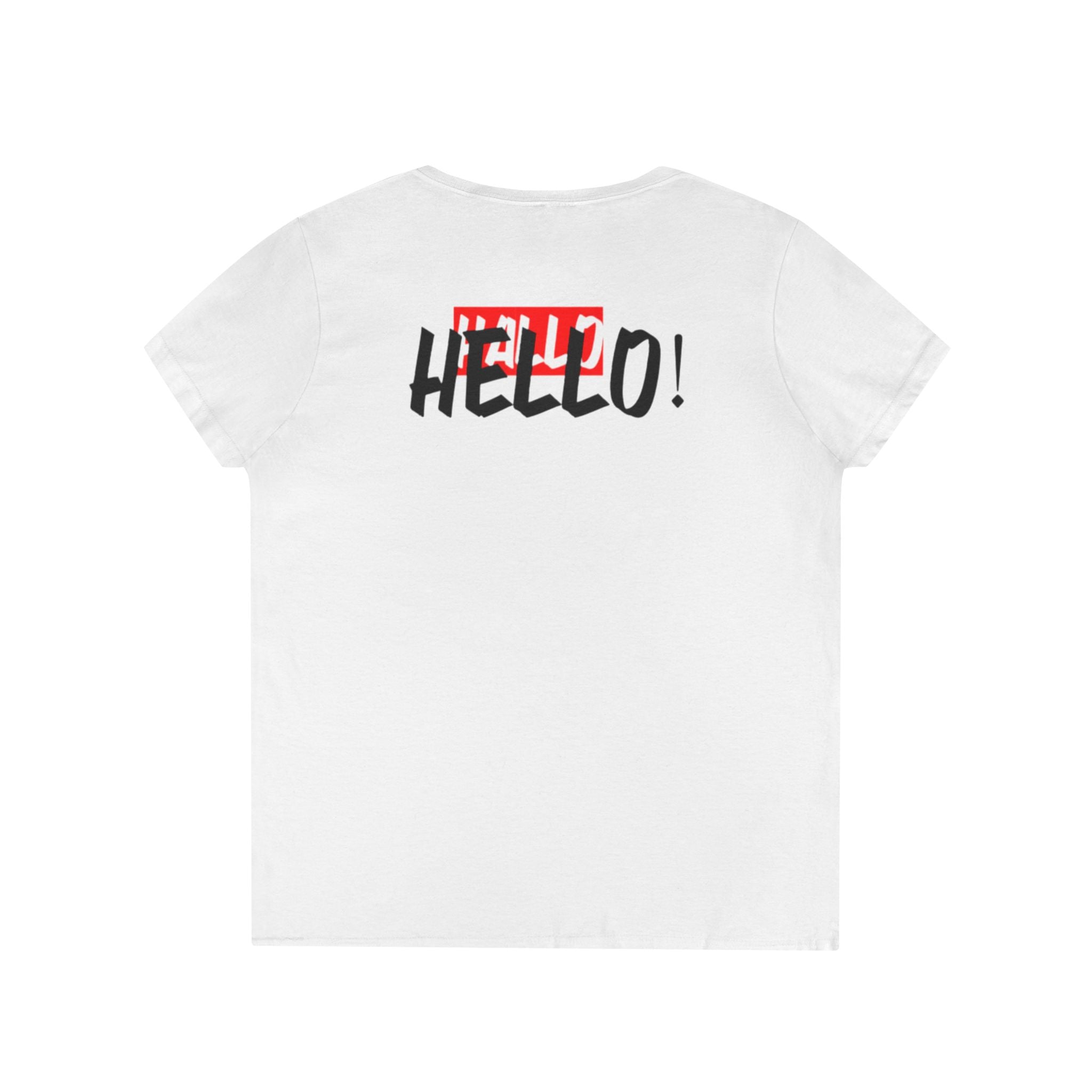 Chic Hello V-Neck T-Shirt for Women