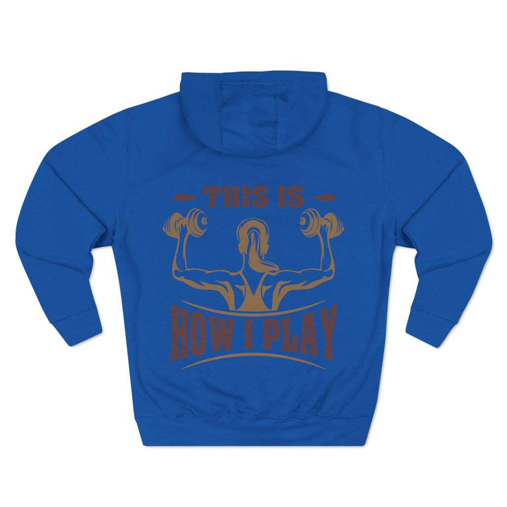 Rcnsons Unisex Three-Panel Fleece 'Play' Hoodie