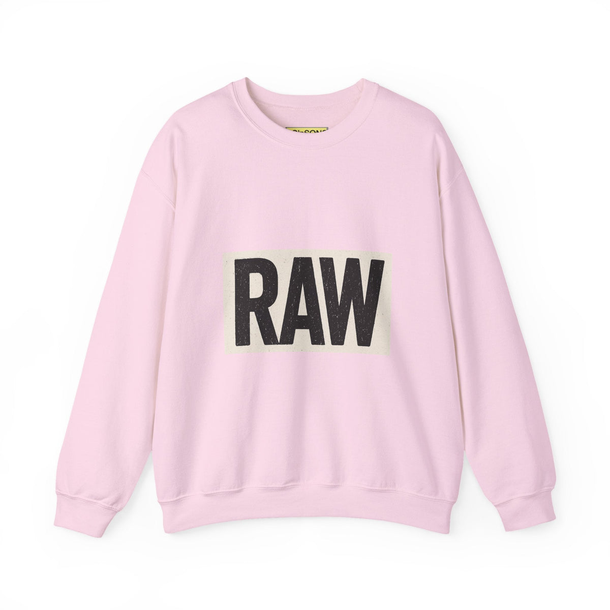Stylish RAW Graphic Crewneck Sweatshirt, Unisex Casual Wear, Cozy Winter Layer, Trendy Streetwear, Perfect Gift for Him/Her Printify
