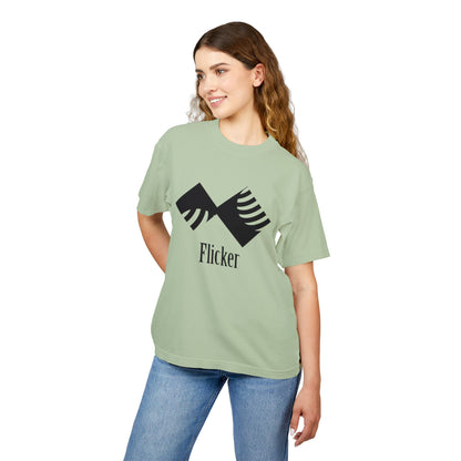 Unisex Urban Heavy Tee - Modern Graphic Design "Flicker" for Streetwear Enthusiasts