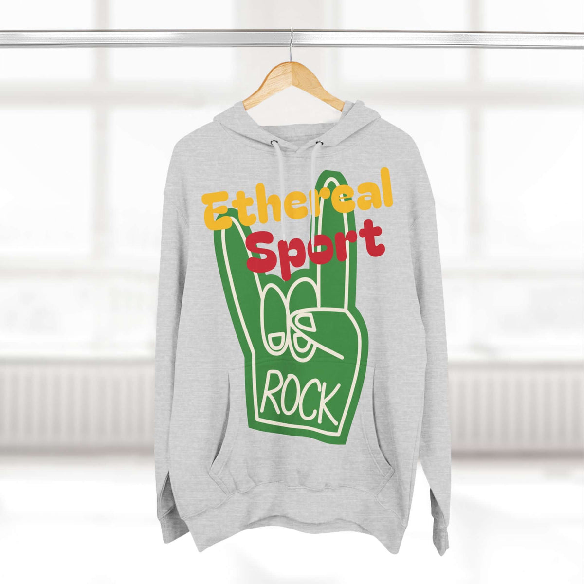 Fleece Hoodie - Ethereal Sport Rock Design