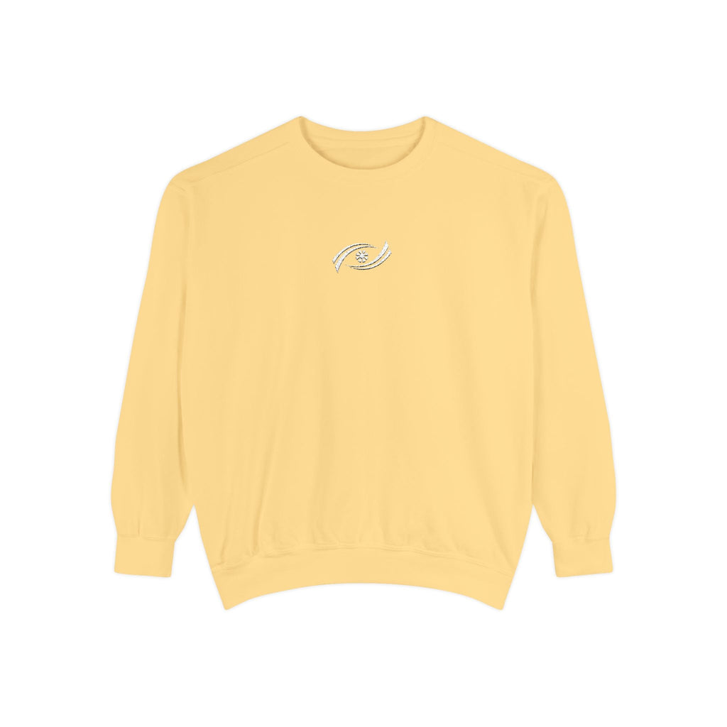 Garment-Dyed Sweatshirt, Cozy Unisex Pullover, Casual Comfortable Sweater, Perfect for Relaxing, Gift Idea for Friends and Family Printify