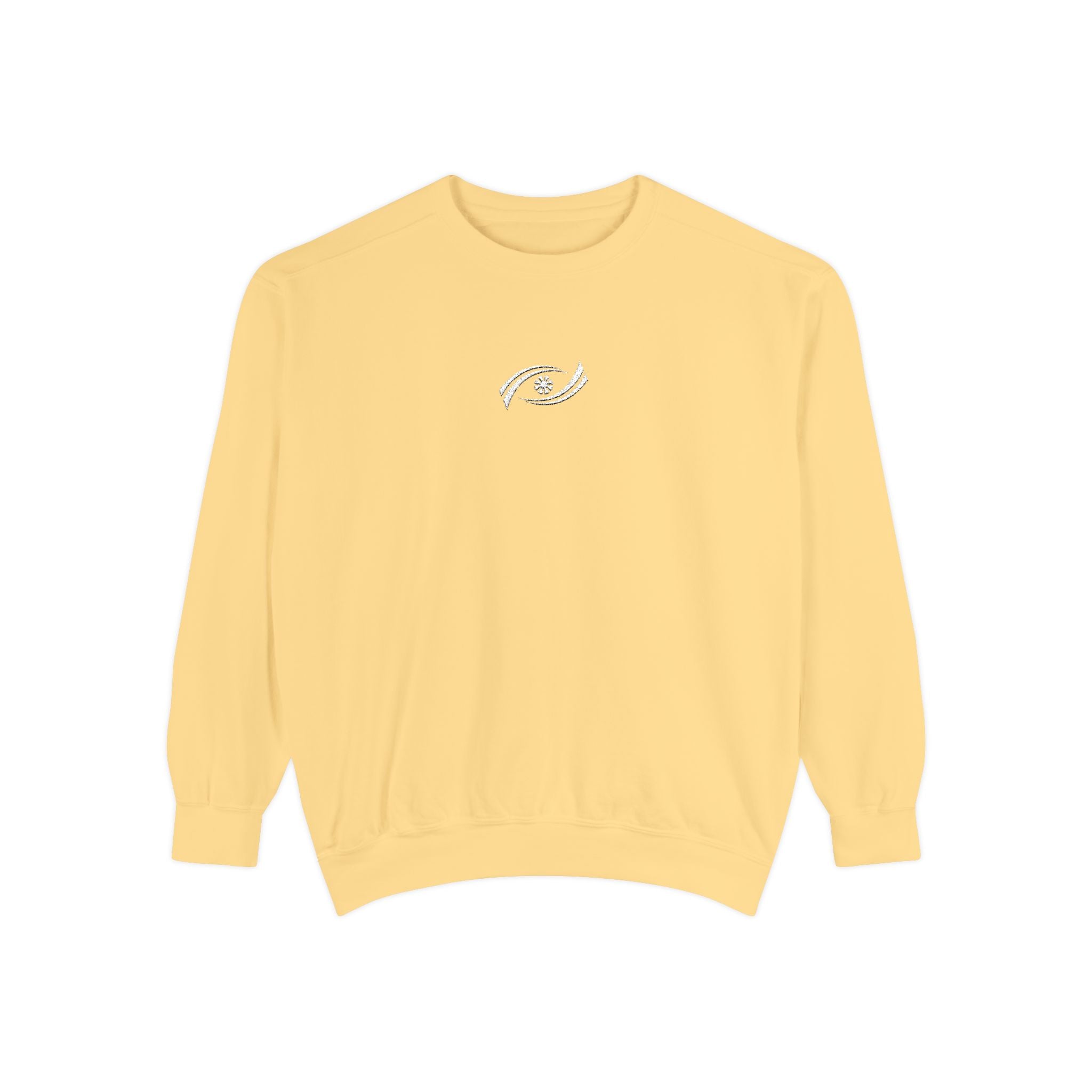 Garment-Dyed Sweatshirt, Cozy Unisex Pullover, Casual Comfortable Sweater, Perfect for Relaxing, Gift Idea for Friends and Family Printify
