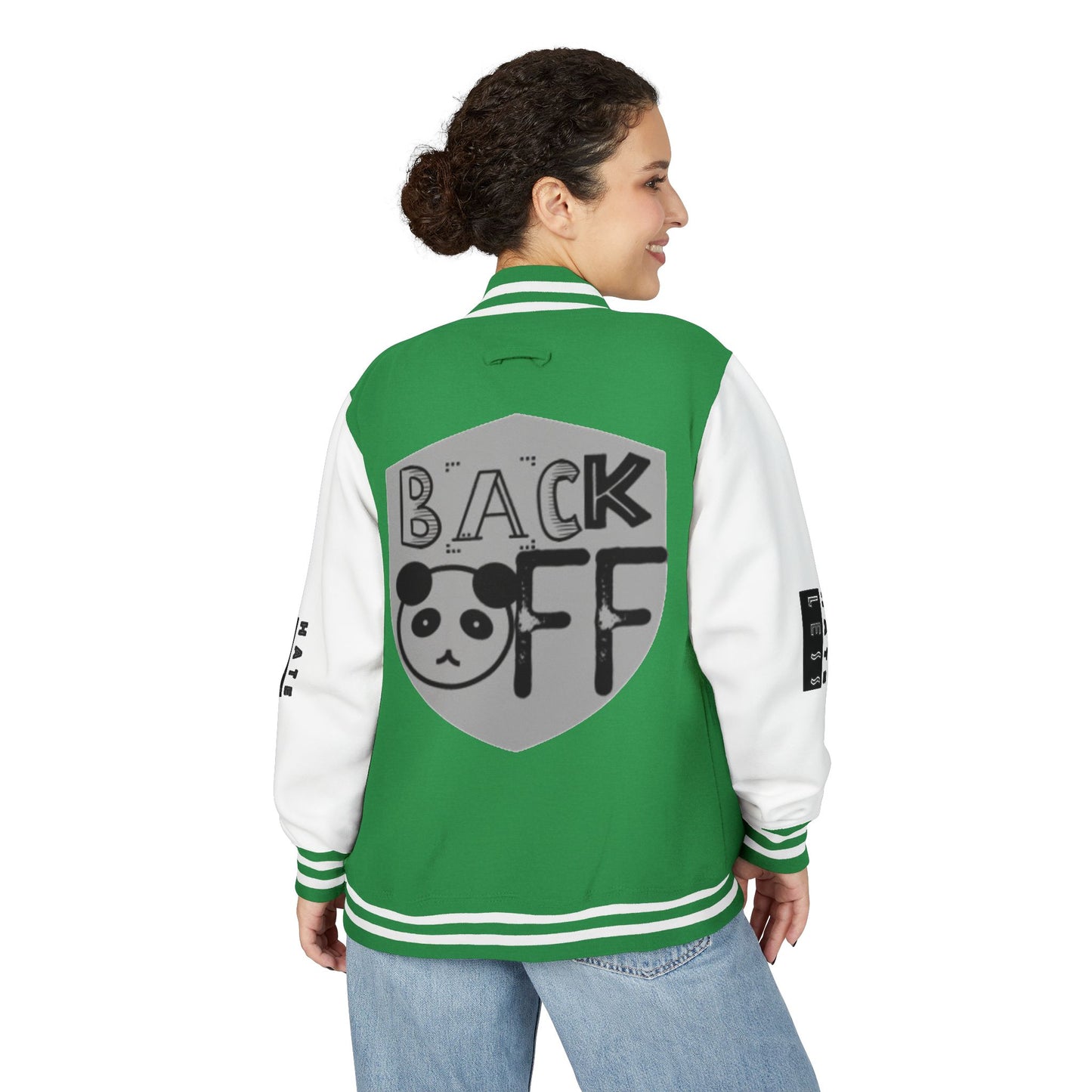 Unisex Heavyweight Letterman Jacket - Fun Panda Graphic Design