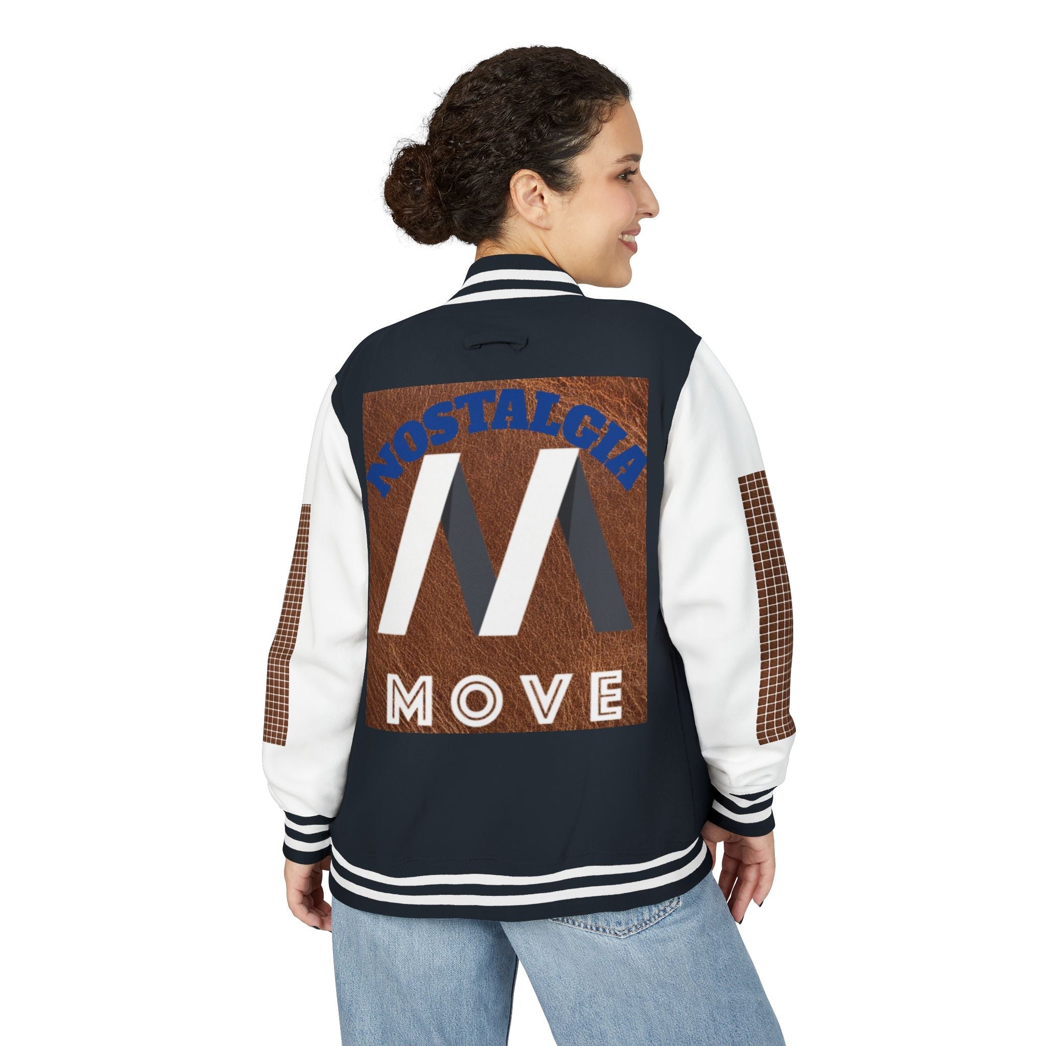 Vintage-Inspired Heavyweight Letterman Jacket, Unisex Varsity Jacket, Retro College Apparel, Perfect for Game Day, Nostalgia Move Style Printify