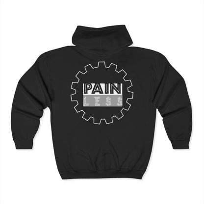 Pain Less Unisex Zip Hoodie – Motivational Gear for Comfort and Resilience