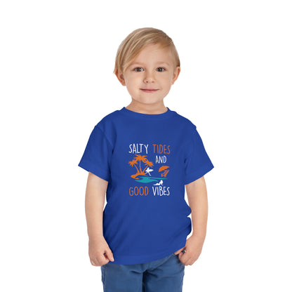 Salty Tides And Good Vibes Toddler Tee